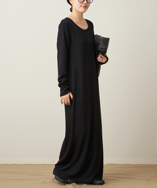 plage プラージュ　Rib ロングスリーブ ワンピース　38 ブラック plage プラージュ Rib ロングスリーブ ワンピース 38 ブラック