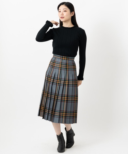 オニールオブダブリン　ロングプリーツスカート 丈(83㎝)　サイズ12(GB) O'NEIL of DUBLIN（オニールオブダブリン） オニール オブ ダブリン