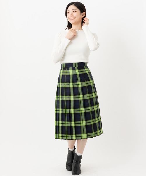 O'NEIL of DUBLIN(オニールオブダブリン)の「O'NEIL OF DUBLIN オニールオブダブリン オールラウンド プリーツスカート 73cm(スカート・レディース・カーキ/ブラック/ネイビー/ベージュ/ネイビー系/グレイッシュブルー/ダークグリーン/ブラック系その他/ダークグレー/パープル/ライトグリーン/ホワイト×ブルー・10/8)」の8枚目の写真