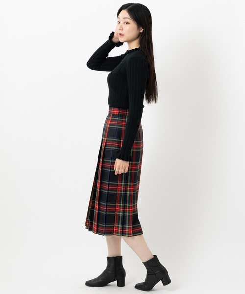 O'NEIL of DUBLIN(オニールオブダブリン)の「O'NEIL OF DUBLIN オニールオブダブリン オールラウンド プリーツスカート 73cm(スカート・レディース・カーキ/ブラック/ネイビー/ベージュ/ネイビー系/グレイッシュブルー/ダークグリーン/ブラック系その他/ダークグレー/パープル/ライトグリーン/ホワイト×ブルー・10/8)」の13枚目の写真
