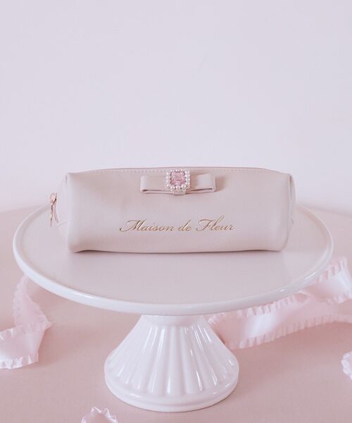 Maison de FLEUR(メゾンドフルール)の「ピンクマニアロングポーチ(ポーチ・レディース・ピンク/ライトピンク・FREE)」の2枚目の写真