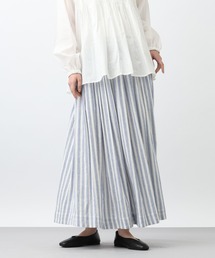 studio CLIP | 《natural by clip》リネンレーヨンチェックギャザースカート(スカート)