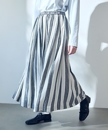 studio CLIP | 《natural by clip》リネンレーヨンチェックギャザースカート(スカート)