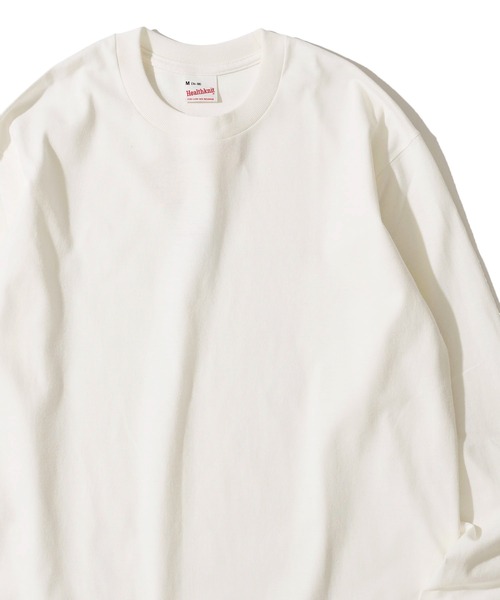 Healthknit（ヘルスニット）の「【Healthknit】オープンエンドドライロングスリーブTシャツ（Tシャツ/カットソー・メンズ・ブラック/オフホワイト/ベージュ・MEDIUM/LARGE/X-LARGE）」の2枚目の写真