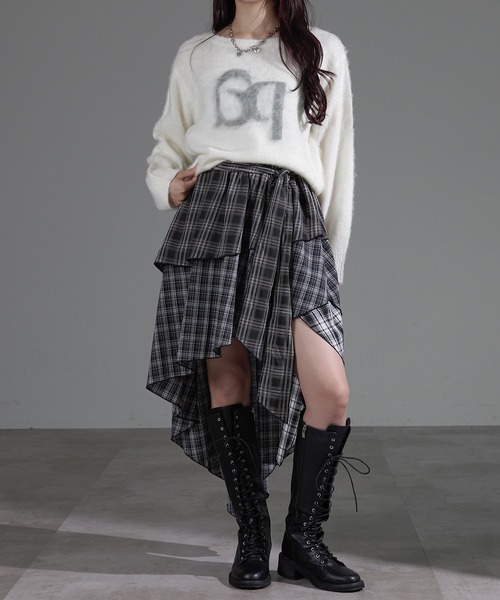 apres jour mignon(アプレジュールミニョン)の「3パターンイレヘムスカート(スカート・レディース・ブラック系その他2/ブラウン系その他/ブラック系その他・フリー/LARGE)」の4枚目の写真