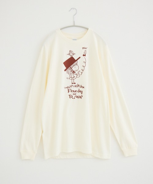 Paradise Picnic（パラダイスピクニック）の「【水森亜土】刺繍ロングスリーブTシャツ（Tシャツ/カットソー・レディース・ブラック/アイボリー/カーキ/グレー/ホワイト/ボルドー・FREE）」の3枚目の写真