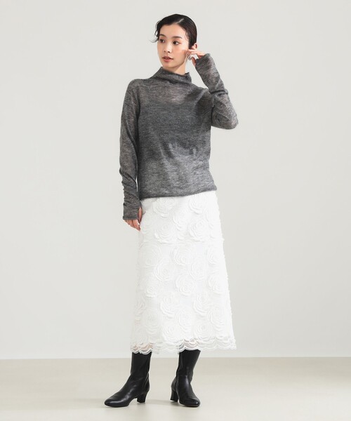 Demi-Luxe BEAMS（デミルクス ビームス）の「【1/15再値下げ】モヘヤ オフ タートル プルオーバー（ニット/セーター・レディース・ブラウン系その他4/グレー/サックスブルー・ONE SIZE）」の4枚目の写真