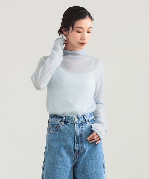 Demi-Luxe BEAMS（デミルクス ビームス）の「【1/15再値下げ】モヘヤ オフ タートル プルオーバー（ニット/セーター・レディース・ブラウン系その他4/グレー/サックスブルー・ONE SIZE）」の22枚目の写真