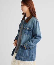 bibiy デニムジャケット　デニムワンピース デニムワンピース デニムジャケット ミニワンピース」に該当する