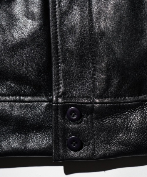 TOWNCRAFT（タウンクラフト）の「TOWN CRAFT タウンクラフト / LEATHER DERBY JACKEY（ブルゾン・メンズ・ブラック・LARGE/MEDIUM）」の17枚目の写真