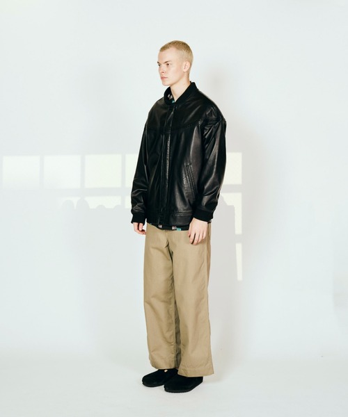 TOWNCRAFT（タウンクラフト）の「TOWN CRAFT タウンクラフト / LEATHER DERBY JACKEY（ブルゾン・メンズ・ブラック・LARGE/MEDIUM）」の8枚目の写真