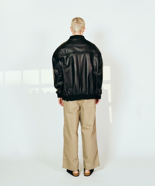 TOWNCRAFT（タウンクラフト）の「TOWN CRAFT タウンクラフト / LEATHER DERBY JACKEY（ブルゾン・メンズ・ブラック・LARGE/MEDIUM）」の9枚目の写真