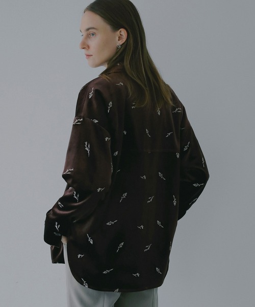MANOF（マノフ）の「VELOR EMBROIDERY SHIRT（シャツ/ブラウス・レディース・ブラウン/ブルー・S/M）」の18枚目の写真