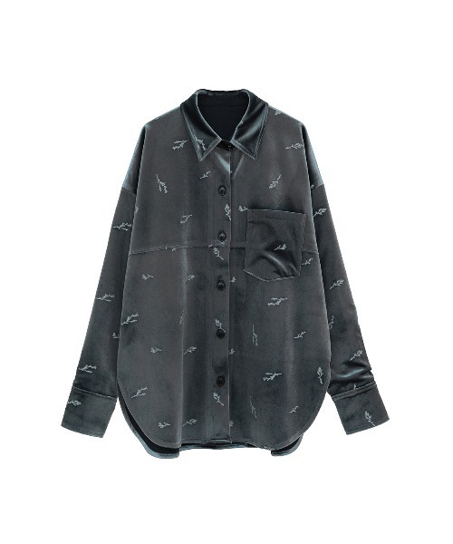 MANOF（マノフ）の「VELOR EMBROIDERY SHIRT（シャツ/ブラウス・レディース・ブラウン/ブルー・S/M）」の21枚目の写真