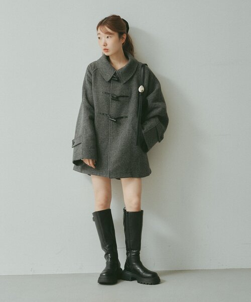 セール】【ベスト付き】ダッフルフレアコート（その他アウター