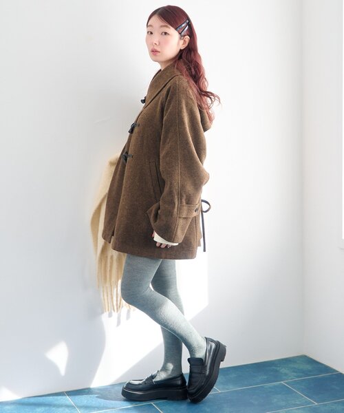 【ベスト付き】ダッフルフレアコート　カスタネ Kastane（カスタネ） コート アウター 「WEB先行/ベスト付き」ダッフル