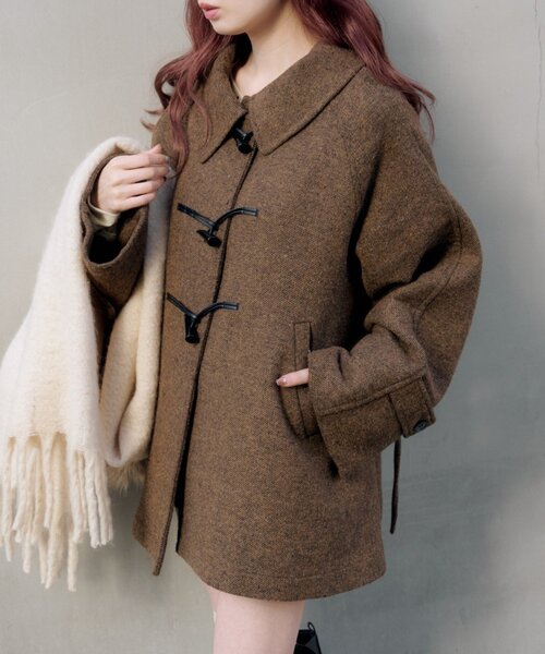 セール】【お気に入り1.5万人突破！/ベスト付き】ダッフルフレアコート