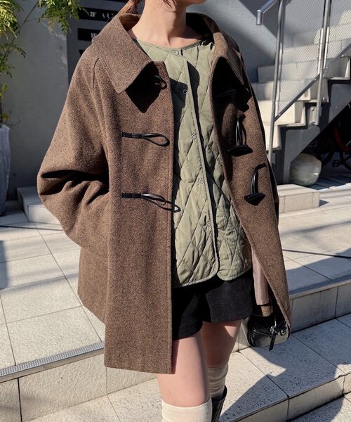 セール】【ベスト付き】ダッフルフレアコート（その他アウター