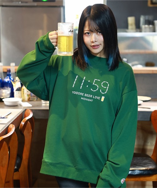 JACKROSE（ジャックローズ）の「YOIDORE BEER SUKI ｸﾙｰﾈｯｸｽｳｪｯﾄ（スウェット・メンズ・ブラック/グリーン・M/XL/L）」の14枚目の写真