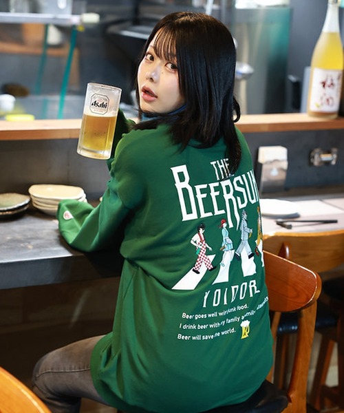 JACKROSE（ジャックローズ）の「YOIDORE BEER SUKI ｸﾙｰﾈｯｸｽｳｪｯﾄ（スウェット・メンズ・ブラック/グリーン・M/XL/L）」の16枚目の写真