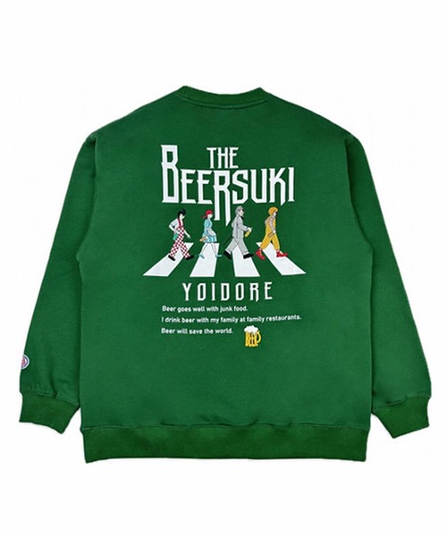 JACKROSE（ジャックローズ）の「YOIDORE BEER SUKI ｸﾙｰﾈｯｸｽｳｪｯﾄ（スウェット・メンズ・ブラック/グリーン・M/XL/L）」の20枚目の写真