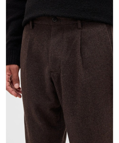 セール】ウールブレンド リラックスフィット ストレート トラウザー