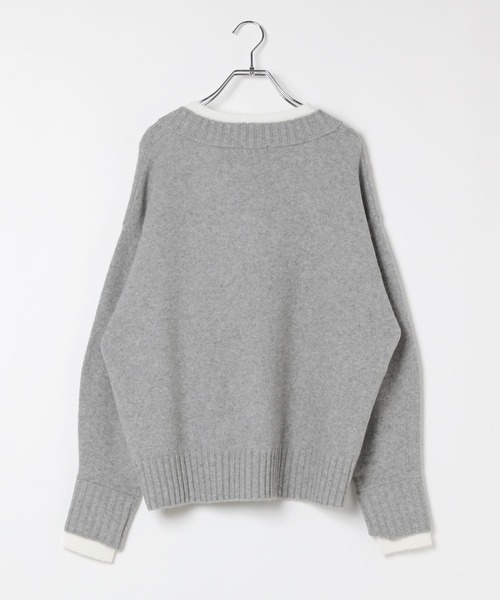 LEPSIM（レプシィム）の「5ゲージアンゴラMIXレイヤープルオーバー　582398（ニット/セーター・レディース・ブラウン/グレー/ライトイエロー/ホワイト系その他・FREE）」の8枚目の写真