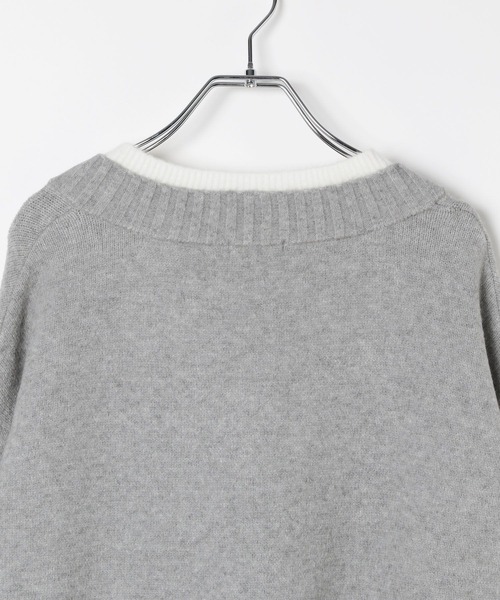 LEPSIM（レプシィム）の「5ゲージアンゴラMIXレイヤープルオーバー　582398（ニット/セーター・レディース・ブラウン/グレー/ライトイエロー/ホワイト系その他・FREE）」の13枚目の写真