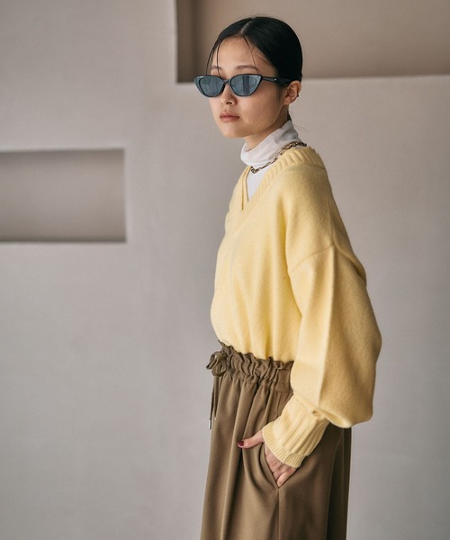 LEPSIM（レプシィム）の「5ゲージアンゴラMIXレイヤープルオーバー　582398（ニット/セーター・レディース・ブラウン/グレー/ライトイエロー/ホワイト系その他・FREE）」の22枚目の写真