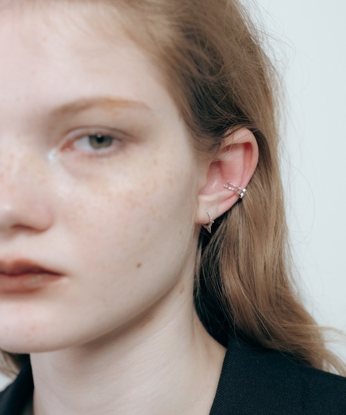 Carmelo(カーメロ)の「925 studs mini hoop earring / スタッズ ミニリングピアス(ピアス(両耳用)・レディース・シルバー/ゴールド・FREE)」の1枚目の写真