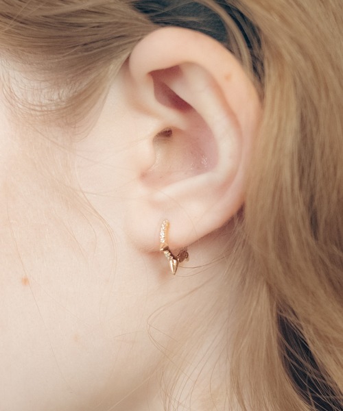 Carmelo(カーメロ)の「925 studs mini hoop earring / スタッズ ミニリングピアス(ピアス(両耳用)・レディース・シルバー/ゴールド・FREE)」の12枚目の写真