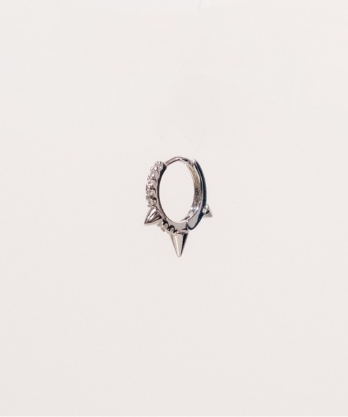 Carmelo(カーメロ)の「925 studs mini hoop earring / スタッズ ミニリングピアス(ピアス(両耳用)・レディース・シルバー/ゴールド・FREE)」の3枚目の写真