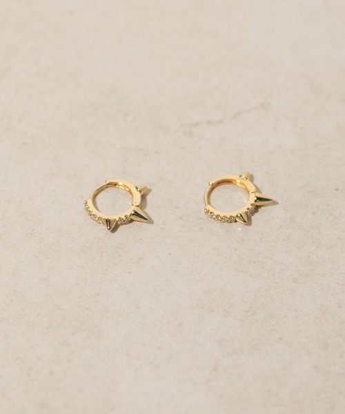 Carmelo(カーメロ)の「925 studs mini hoop earring / スタッズ ミニリングピアス(ピアス(両耳用)・レディース・シルバー/ゴールド・FREE)」の5枚目の写真