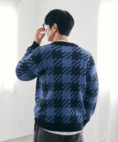 coen（コーエン）の「ショートフェザーニットプルオーバー（ニット/セーター・メンズ・ブラック/ネイビー/ダークグレー/コバルトブルー・S/M/L/XL）」の5枚目の写真