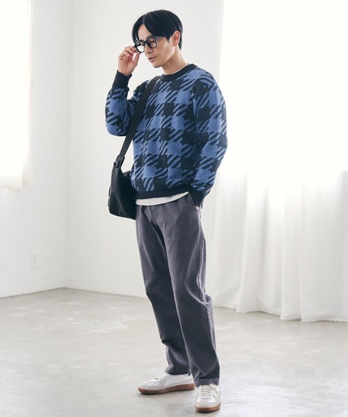 coen（コーエン）の「ショートフェザーニットプルオーバー（ニット/セーター・メンズ・ブラック/ネイビー/ダークグレー/コバルトブルー・S/M/L/XL）」の8枚目の写真