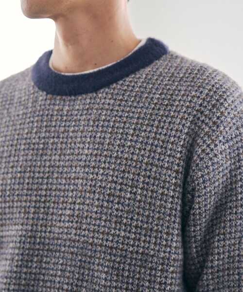coen（コーエン）の「ショートフェザーニットプルオーバー（ニット/セーター・メンズ・ブラック/ネイビー/ダークグレー/コバルトブルー・S/M/L/XL）」の19枚目の写真