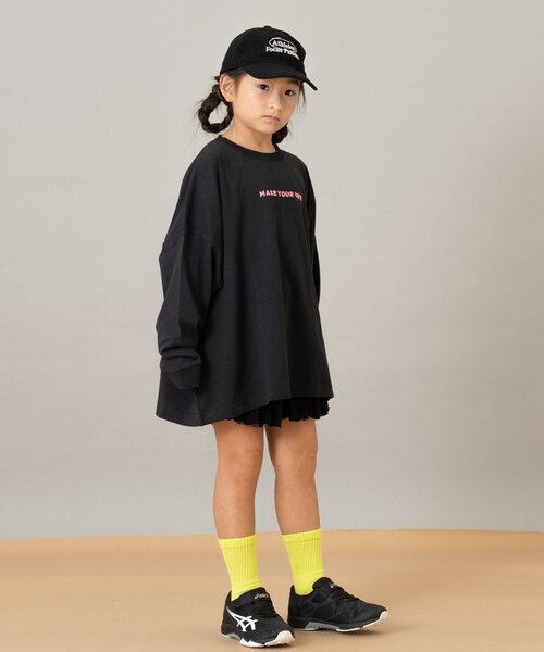 and D. petit main（アンドディープティマイン）の「カットティアードキュロット（スカート・キッズ・ブラック/ピンク/トップグレー・90cm/120cm/140cm/100cm/110cm/130cm）」の7枚目の写真