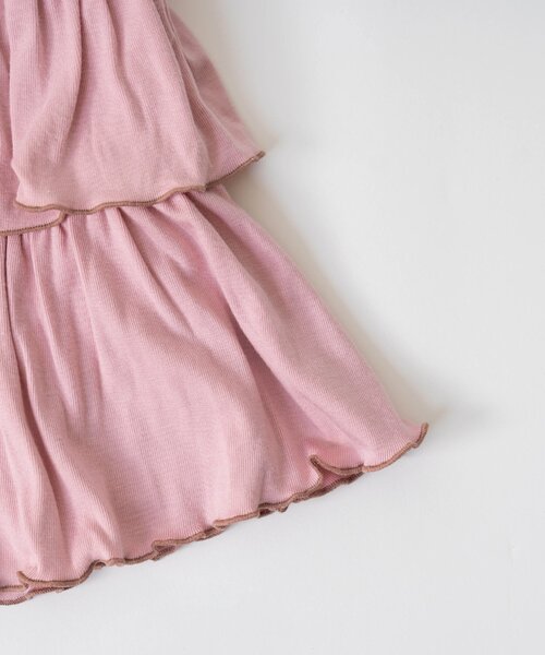 and D. petit main（アンドディープティマイン）の「カットティアードキュロット（スカート・キッズ・ブラック/ピンク/トップグレー・90cm/120cm/140cm/100cm/110cm/130cm）」の11枚目の写真