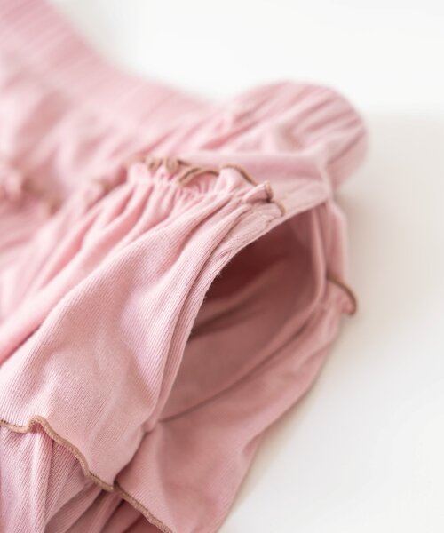 and D. petit main（アンドディープティマイン）の「カットティアードキュロット（スカート・キッズ・ブラック/ピンク/トップグレー・90cm/120cm/140cm/100cm/110cm/130cm）」の12枚目の写真