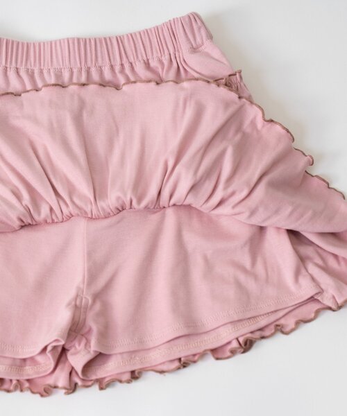 and D. petit main（アンドディープティマイン）の「カットティアードキュロット（スカート・キッズ・ブラック/ピンク/トップグレー・90cm/120cm/140cm/100cm/110cm/130cm）」の13枚目の写真