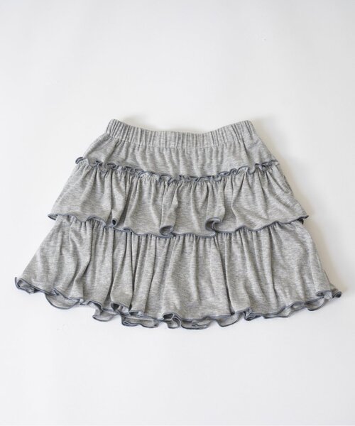 and D. petit main（アンドディープティマイン）の「カットティアードキュロット（スカート・キッズ・ブラック/ピンク/トップグレー・90cm/120cm/140cm/100cm/110cm/130cm）」の18枚目の写真
