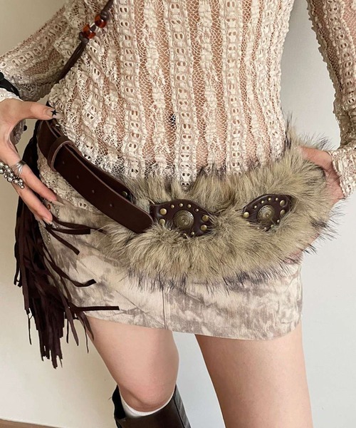 ファー ベルト（ベルト）｜DEVICE（デバイス）のファッション通販