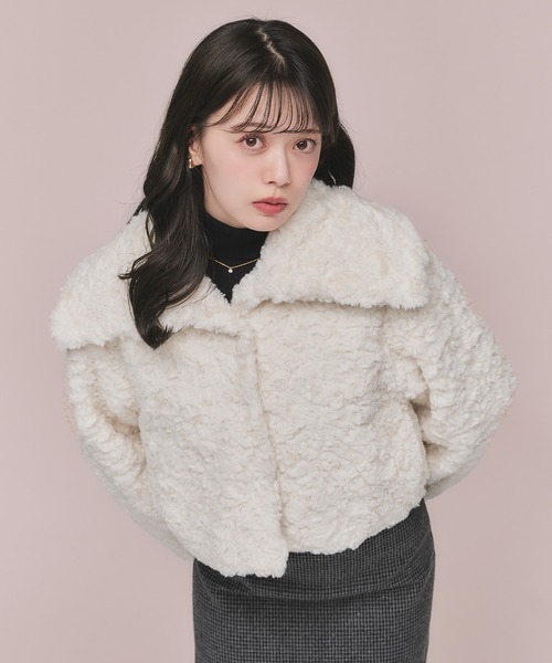 fupel（フぺル）の「short length poodle fur coat / ショート丈