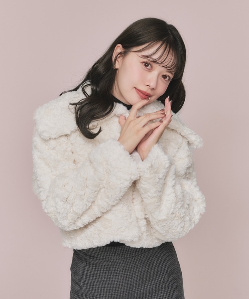 short length poodle fur coat / ショート丈プードルファーコート