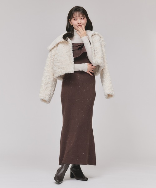 short length poodle fur coat / ショート丈プードルファーコート