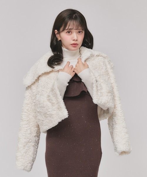 short length poodle fur coat / ショート丈プードルファーコート