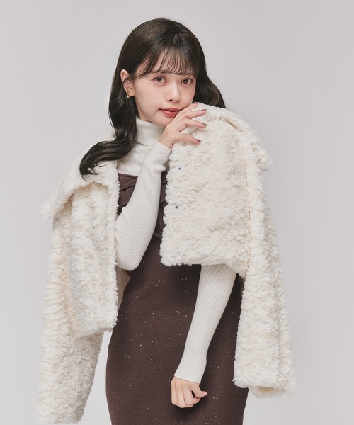 セール】short length poodle fur coat / ショート丈プードルファー