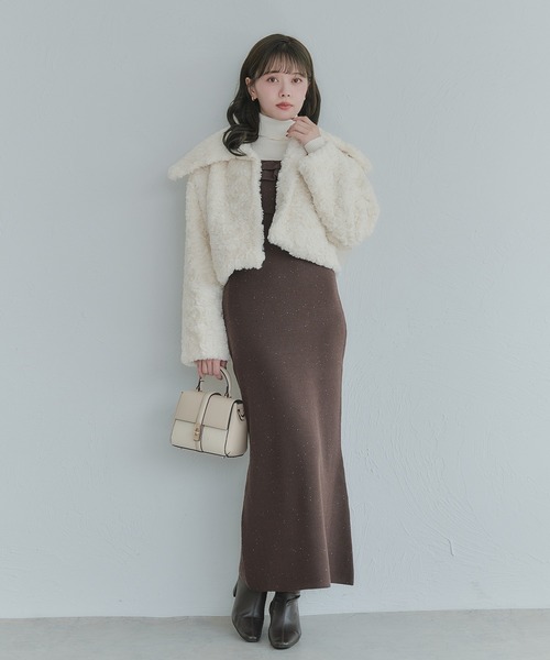 short length poodle fur coat / ショート丈プードルファーコート