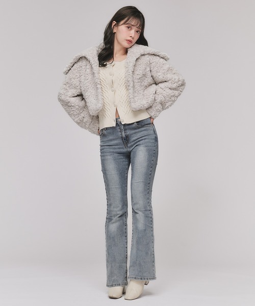 short length poodle fur coat / ショート丈プードルファーコート