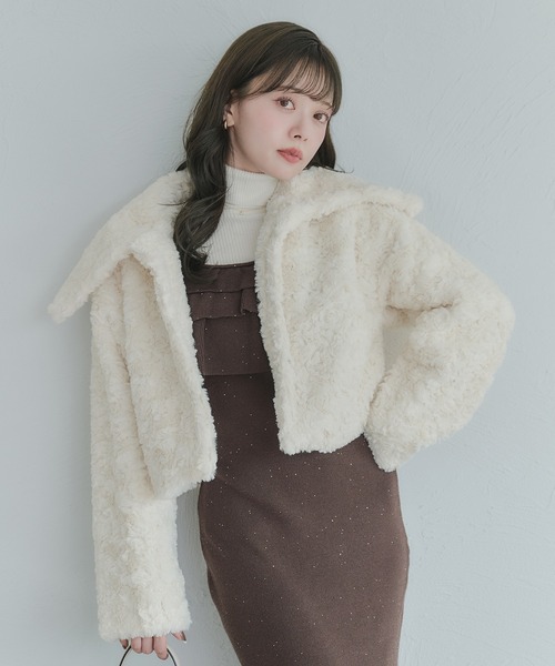 short length poodle fur coat / ショート丈プードルファーコート